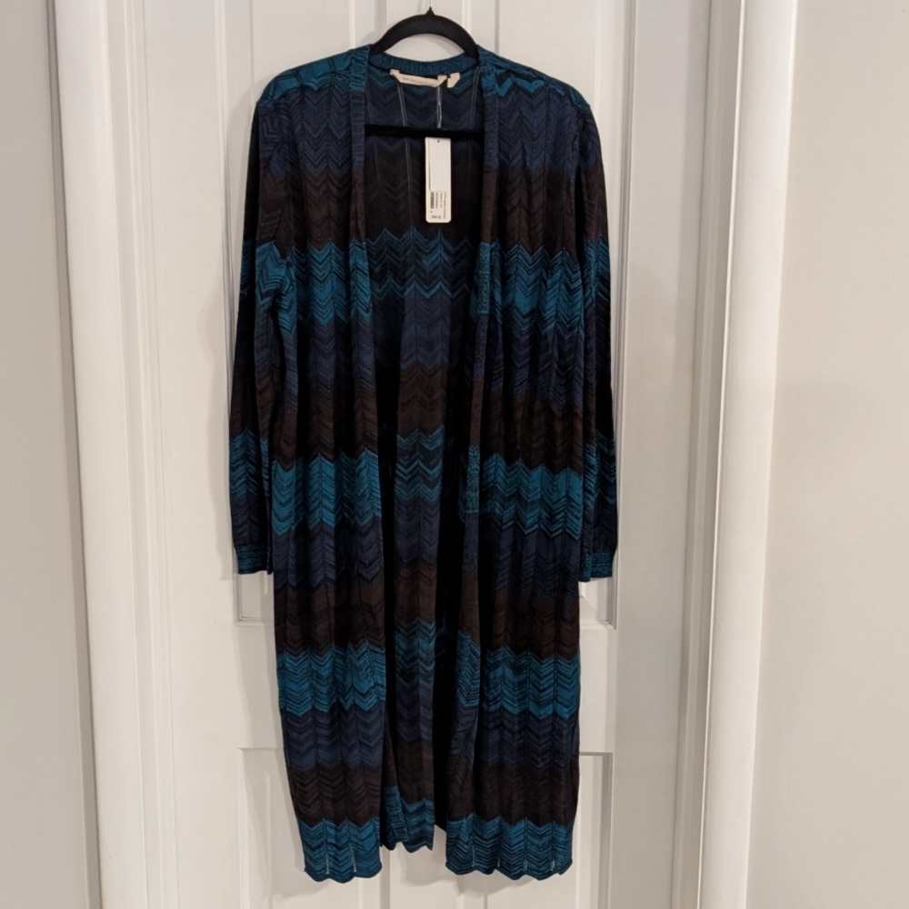 Soft Surroundings Gabriela Knit‎ Cardigan Sweater Duster LARGE PETITE Southwest
